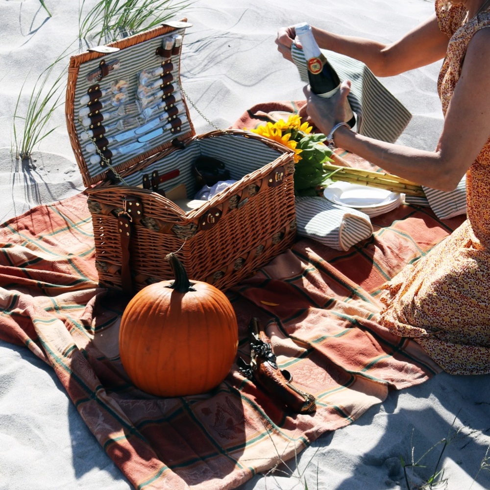 Luxury Treasure Chest Picnic Basket For Four - Picture 7 of 9